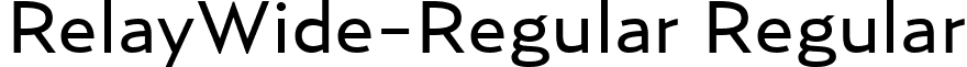 RelayWide-Regular Regular font - RelayWide-Regular.ttf