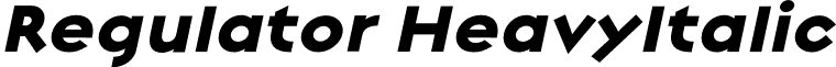 Regulator HeavyItalic font - Regulator-HeavyItalic.otf