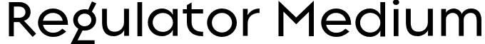 Regulator Medium font - Regulator-Medium.otf