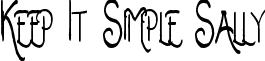 Keep It Simple Sally font - Keep It Simple Sally.ttf