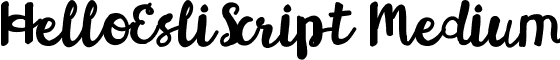 HelloEsliScript Medium font - Hello_Esli_Script.ttf
