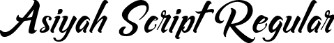 Asiyah Script Regular font - Asiyah_Script_-_Demo.ttf