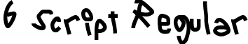 6 Script Regular font - 6_Script.ttf