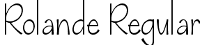 Rolande Regular font - Rolande.ttf