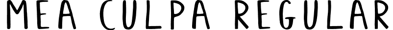 Mea Culpa Regular font - MeaCulpa-Regular.otf