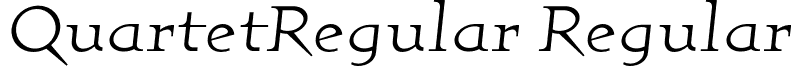 QuartetRegular Regular font - QuartetRegular.otf