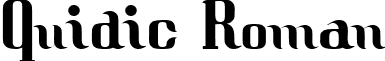 Quidic Roman font - Quidic_Roman.ttf