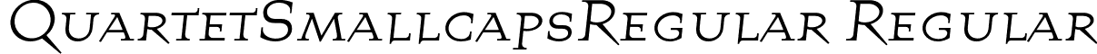 QuartetSmallcapsRegular Regular font - QuartetSmallcapsRegular.otf