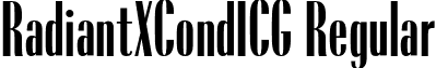 RadiantXCondICG Regular font - RadiantXCondICG.otf