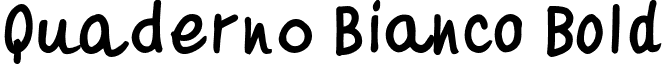 Quaderno Bianco Bold font - quaderno_bold.otf