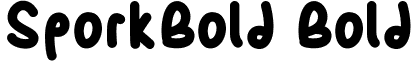 SporkBold Bold font - SporkBold.ttf