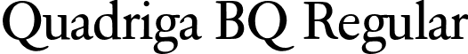 Quadriga BQ Regular font - QuadrigaBQ-Regular.otf