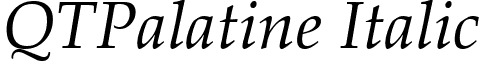 QTPalatine Italic font - QTPalatine_Italic.ttf