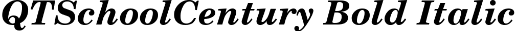 QTSchoolCentury Bold Italic font - QTSchoolCentury_Bold_Italic.ttf