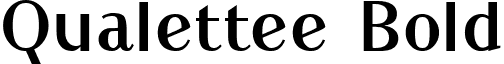 Qualettee Bold font - Qualettee_Bold.ttf