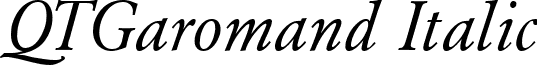 QTGaromand Italic font - QTGaromand_Italic.ttf