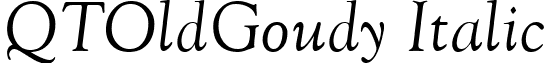 QTOldGoudy Italic font - QTOldGoudy_Italic.ttf