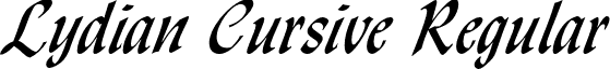 Lydian Cursive Regular font - LydianCursiveBT-Regular.otf