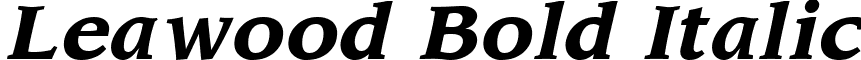 Leawood Bold Italic font - Leawood_Bold_Italic.ttf
