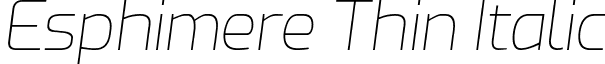 Esphimere Thin Italic font - Esphimere Thin Italic.otf