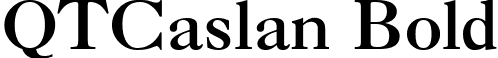 QTCaslan Bold font - QTCaslan_Bold.ttf