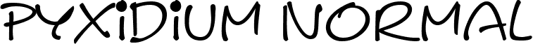 Pyxidium normal font - Pyxidium_Regular.ttf