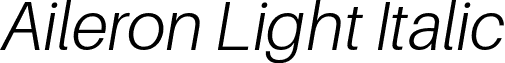 Aileron Light Italic font - Aileron-LightItalic.otf