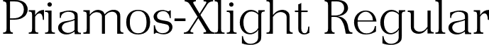 Priamos-Xlight Regular font - Priamos-Xlight.otf