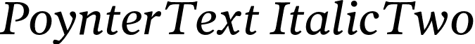 PoynterText ItalicTwo font - PoynterText-ItalicTwo.otf