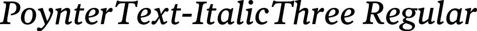 PoynterText-ItalicThree Regular font - PoynterText-ItalicThree.otf