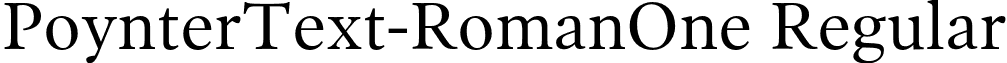 PoynterText-RomanOne Regular font - PoynterText-RomanOne.otf