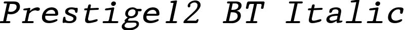 Prestige12 BT Italic font - Prestige12_BT_Italic.ttf