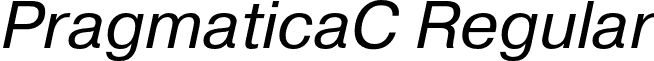 PragmaticaC Regular font - PragmaticaC-Oblique.otf