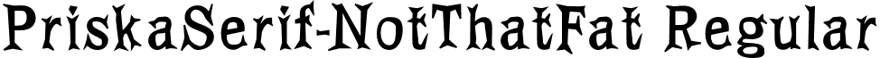 PriskaSerif-NotThatFat Regular font - PriskaSerif-NotThatFat.otf