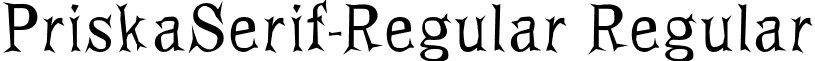 PriskaSerif-Regular Regular font - PriskaSerif-Regular.otf