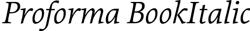 Proforma BookItalic font - Proforma-BookItalic.otf