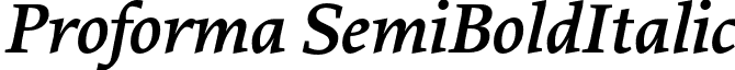 Proforma SemiBoldItalic font - Proforma-SemiBoldItalic.otf