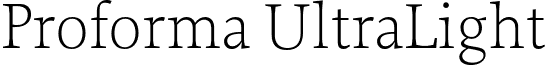 Proforma UltraLight font - Proforma-UltraLight.otf