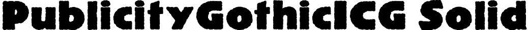 PublicityGothicICG Solid font - PublicityGothicICG-Solid.otf
