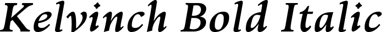 Kelvinch Bold Italic font - Kelvinch-BoldItalic.otf