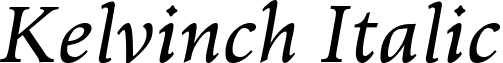 Kelvinch Italic font - Kelvinch-Italic.otf