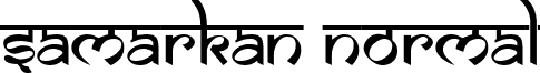 Samarkan Normal font - SAMAN___.TTF