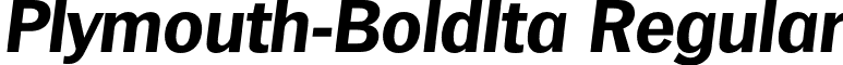 Plymouth-BoldIta Regular font - Plymouth-BoldIta.otf