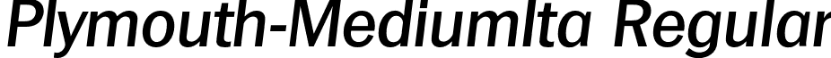 Plymouth-MediumIta Regular font - Plymouth-MediumIta.otf