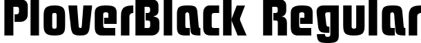 PloverBlack Regular font - PloverBlack_Regular.ttf