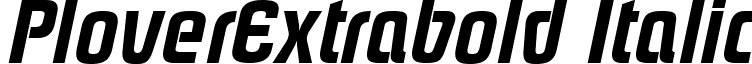 PloverExtrabold Italic font - PloverExtrabold_Italic.ttf