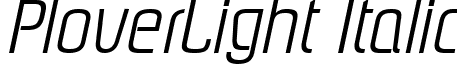 PloverLight Italic font - PloverLight_Italic.ttf