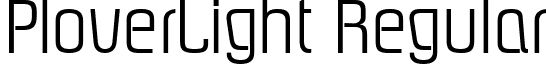 PloverLight Regular font - PloverLight_Regular.ttf