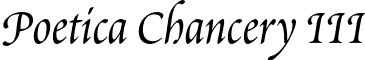 Poetica Chancery III font - Poetica-ChanceryIII.otf