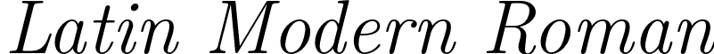 Latin Modern Roman font - lmroman12-italic.otf